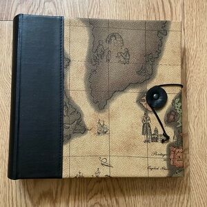 UNIQUE Leather Photo Album, Travel, Asian Theme, 4”x6” Photos, EUC